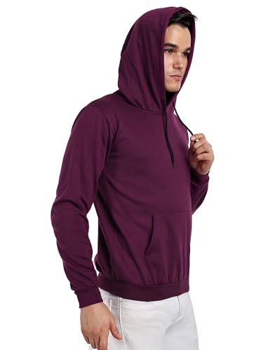 Sweats à capuche unisexe bordeaux BAGHADBILLO en taille X-Large pour l'hiver