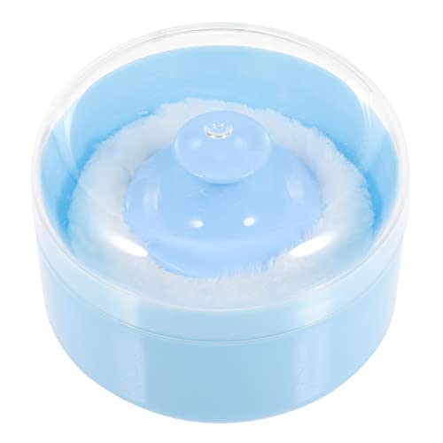 Kichvoe Powder Puff Container Fluffy Powder Puff Empty Body Powder Container Soft Powder Puff Storage Box Set