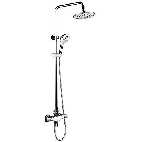 Système de douche complet avec mitigeur chaud froid et douchette multifonction pour salle de bain