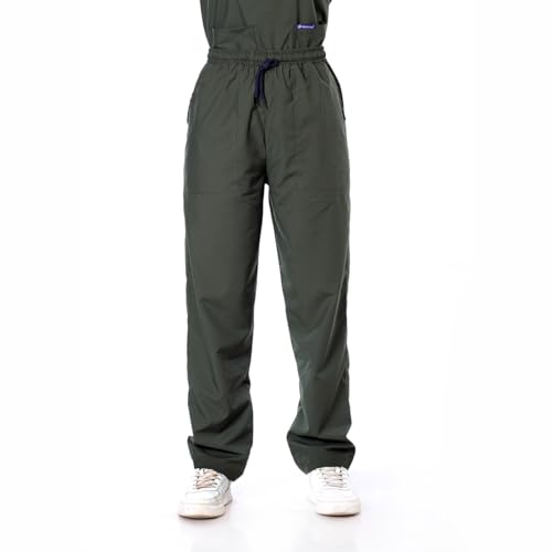 Image of Women's 5-Pocket Scrub Suit | Set of Top & Pant | Half Sleeves | Mandarin Collar | Breathable Polyviscose Fabric | Comfortable | Durable | Uniform for Doctors Nurse & Dentist MH 5XL