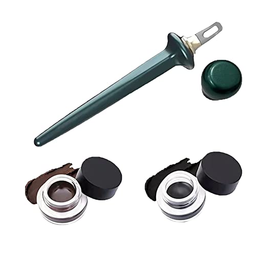 BGYLS Silicone Eyeliner Guide Set for Parkinson Patient Anti-shake Design EyeLiner Guide Wand Long-Wear Eyeliner Tool Waterproof Eyeliner Cream All-day Longlasting Waterproof Quick Dry (Black+Brown)