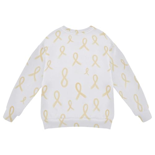 JUNZAN Yellow Awareness Ribbon Pattern Big Boys Hoodie Sweatshirt Long Sleeve Outerwear for Kids Athletic 4T2