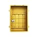 KiBcsLic Wall Mount Mailbox Postbox Back Hollow Large Capacity Locking Mailbox Letter Box for Outdoor Outside School Community Street, Yellow