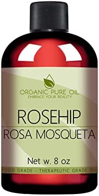 OPO Rosehip Oil - 8 oz - 100% Pure, Unrefined, Non GMO, Cold Pressed, Vegan Carrier Oil for Face, Hair, Skin, Nails, Body Aging Skin Beard Locs Mustache Lashes - Premium Grade - Packaging May Vary