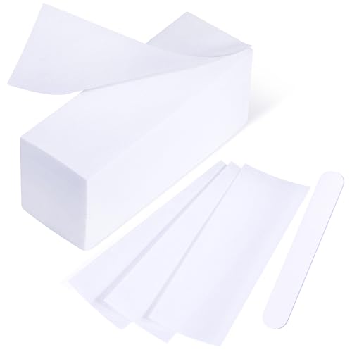Mirucoo 200 Pieces Large Non-woven Wax Strips for Body and Facial Hair Removal Salon Quality Epilating Strips