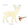 15 Pack 6 Inch Wood Deer Cutouts Unfinished Wood Deer Crafts Wooden Deer Hanging Ornaments DIY Deer Craft Gift Tags for Home Party Decoration #1
