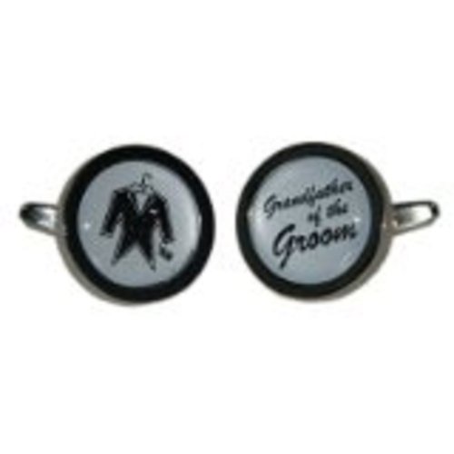 Mancuernillas para hombre Grandfather Of The Groom redondas azul