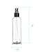 ljdeals 8 oz Clear Plastic Spray Bottles, Black Fine Mist Sprayer, Refillable Empty Bottles for Essential oils, Perfumes, Travel. Pack of 2, Made in USA