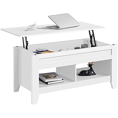 Mesa Centro Elevable con Revistero Yaheetech Cover