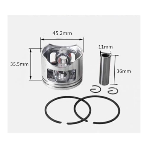 Kit piston tronçonneuse 45,2 mm pour réparer une perte de compression 58cc - 3
