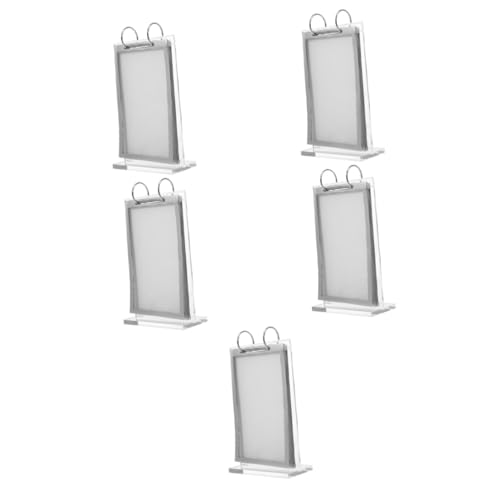 HAPINARY 5pcs Menu Display Stand Sign Holder Clear Menu Holder Stand Sign Menu Card Holder Sign Holder Stand Sign Stands for Display Flip Chart Desktop Display Holder Transparent Acrylic