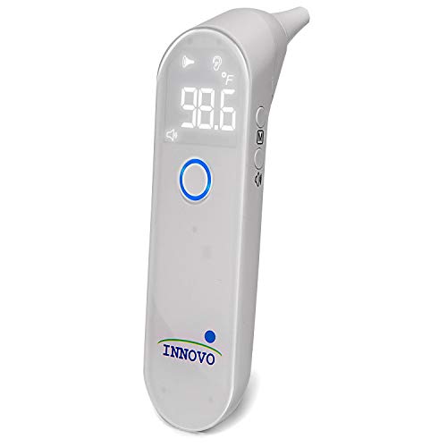 Innovo Medical iE100A Ear Thermometer, Fever Alert, Termometro Digital (Silver)