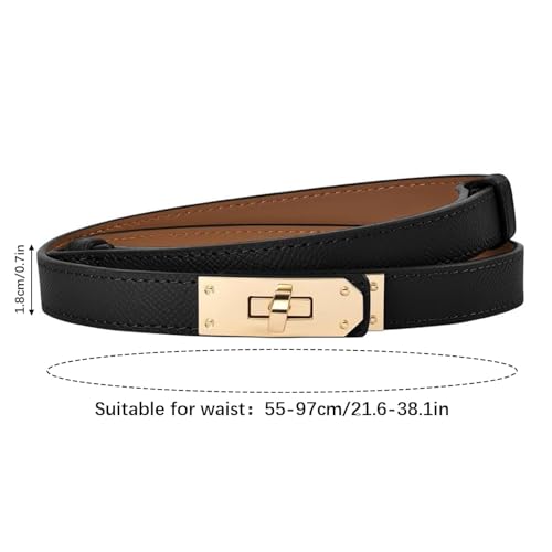 2PCS Adjustable Womens Belts for Jeans Dresses Slim Leather Stretch Belt Perfect Fit Everyday Casual Office Wear Comfortable Versatile2