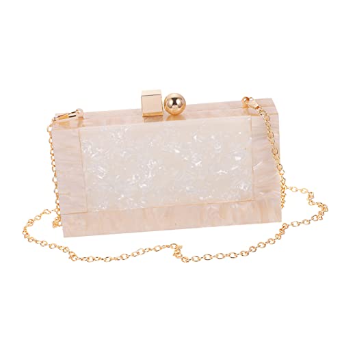 Sac acrylique beige BESPORTBLE parfait pour vos dîners et shopping