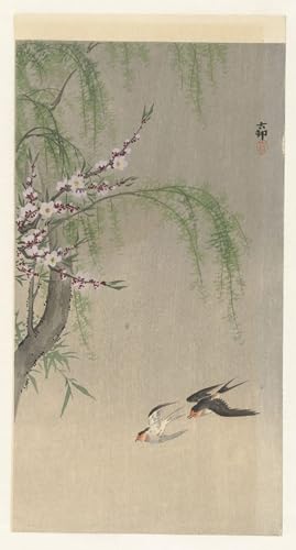 Tableau Toile Carpe bondissante Ohara Koson pour habiller un mur vide
