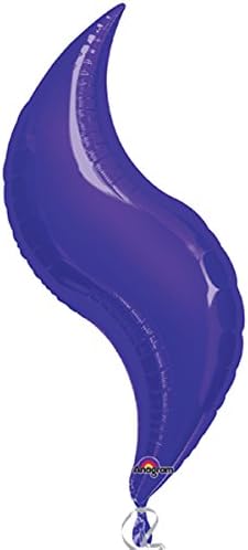 Anagram International Curve Flat Foil Balloon, 36", Purple