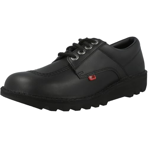 Kickers Men's Kick Lo Leather Shoes, Extra Comfort for Your Feet, Added Durability, Premium Quality, Black, 40