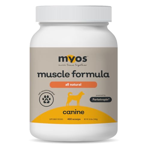 MYOS Canine Muscle Formula - All-Natural Muscle Building Supplement - Helps Reduce Muscle Loss in Aging Dogs and Improve Recovery from Injury or Surgery