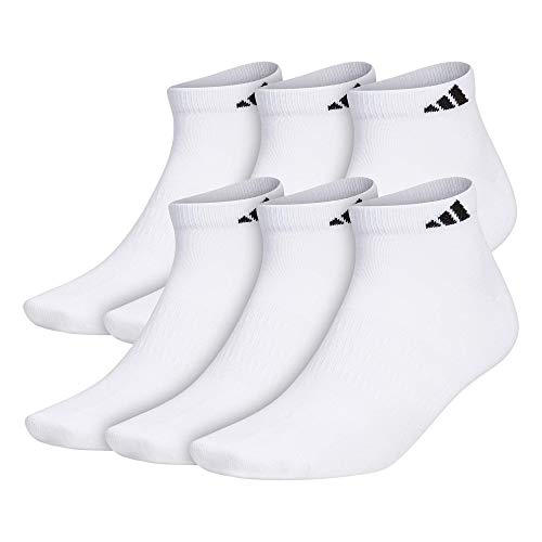 adidas Men s Superlite Low Cut Socks (6-Pair) White Black, Large