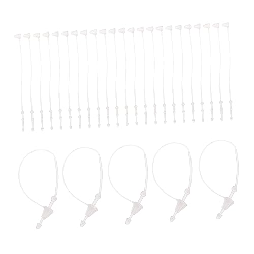 NAMOARLY 2 Trademark Tag Rope Tag Loop Security Loop Retail Tag Fastener Tag Loop Fastener Hook Ties Tags Fastener Hanger Tags Clothing Labels Clothing Tags Hanger Plastic