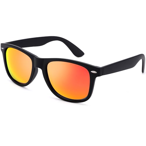 Image of Sunglasses Men, Square Polarized Sunglasses for Mens & Womens, Trendy Retro Sun Glasses Driving Fishing UV Protection