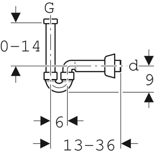 Geberit 151.113.11.1 Siphon, Weiß