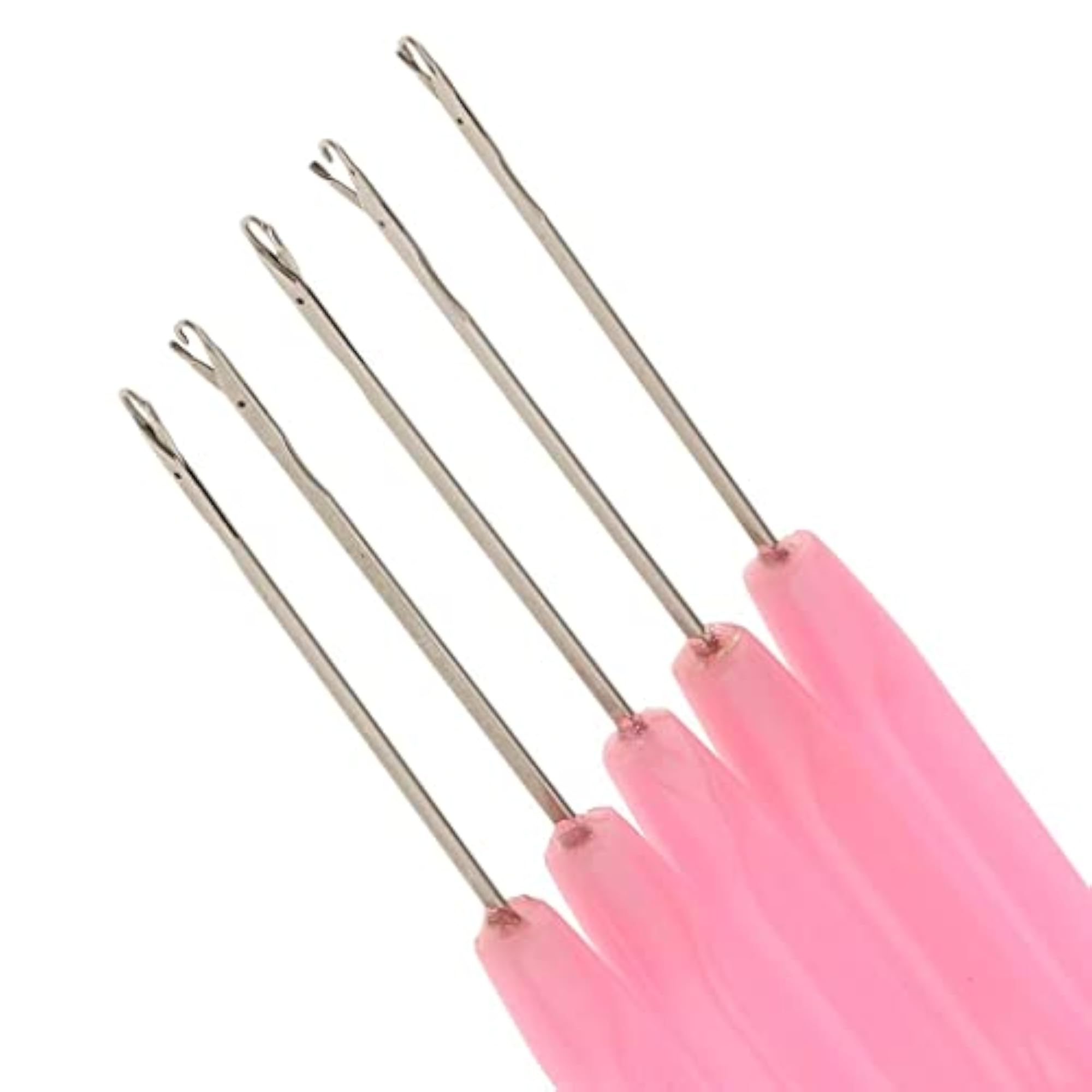 5 Pieces Pulling Hook Needle Tools for Hair Extensions