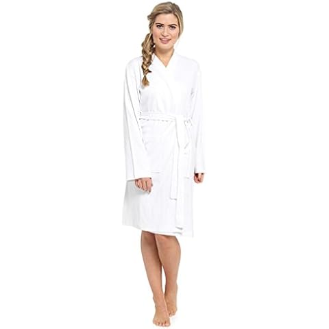 Foxbury Ladies 100% Cotton Waffle Dressing Gown (S, White) Cover