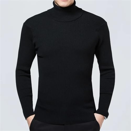 Men's Turtleneck Pullover Sweater Solid Slim Fit Long Sleeve Ribbing Knitted Sweaters3