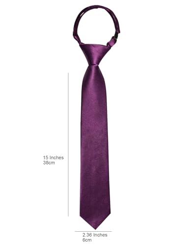 Image of Barry.Wang Boys Ties Pre-Tied Satin Solid Color Kids Tie Pocket Square Set Adjustable Formal Necktie Graduation School