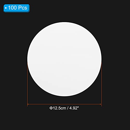 Patikil 100Pcs 12.5Cm Quantitative Filter Paper Circles, Slow Speed Round Laboratory Filter Paper Chemical Industrial Oil Testing Funnel Filter Paper #TOP1