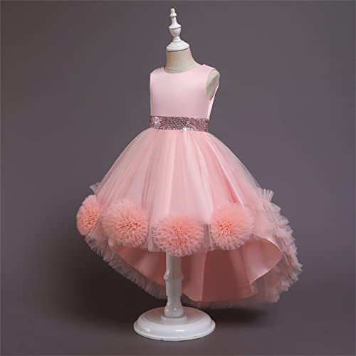 Kids Toddler Girls Sleeveless Party Princess Dress Bowknot Fluffy Tulle Pageant Dresses Gown Birthday Dress for2