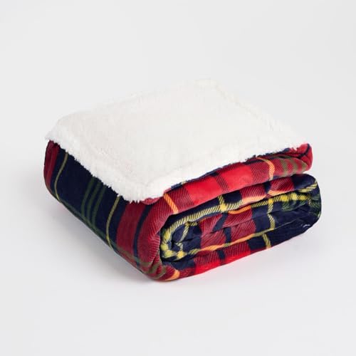 OHS Christmas Blanket Red Throws for Sofa, Sherpa Reverse Tartan Check Fleece Blanket for Bed Settee Xmas Decorations Christmas Throw Super Soft Warm Winter Tartan Throw, 130 x 160cm - Cosy Home Interiors OHS Christmas Blanket Red Throws for Sofa, Sherpa Reverse Tartan Check Fleece Blanket for Bed Settee Xmas Decorations Christmas Throw Super Soft Warm Winter Tartan Throw, 130 x 160cm - Image 7