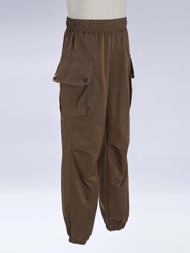 Kids Boys Baggy Cargo Trousers Elastic Waist Joggers Pants Hip Hop Dance Sweatpants Outdoor Pants Activewear4