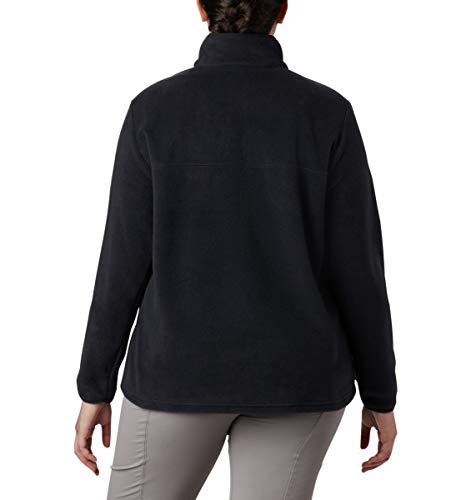 Image of Columbia Womens Benton Springs Half Snap II Pull Over Fleece Jacket, Dark Stone /Canoe /Vintage Blue, 3X
