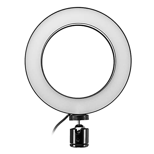 Ring light 16 cm LED dimmable avec support de bureau stable - 2