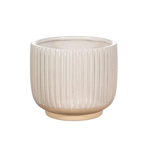Sass & Belle Grooved Planter Large Off White