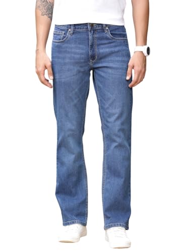 Image of Thomas Scott Men's Bootcut Fit Mid Rise Mid-Rise Clean Look Boot Cut Jeans