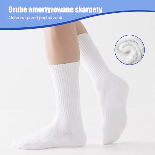 SockWaddles Skarpety Dla Mężczyzn i Kobiet, Bezszwowe Skarpety Bawełniane, Oddychające i Ochronne Przed Pęcherzami Skarpety Sportowe, Idealne do Pracy, Biegania, Wędrówek, 10 Par Unisex