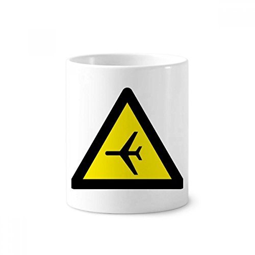 Tasse blanche céramique cadeau original triangle jaune noir 350ml