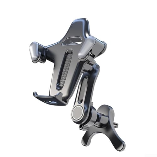 WIIYENA Soporte de teléfono para ventilación de coche con material ABS resistente y dispositivos de sujeción seguros firmemente y proporciona un fácil acceso mientras conduces (gris)