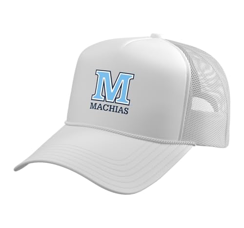 University of Maine Black Bears Maine23 Trucker Hat with Adjustable Mesh Back, White
