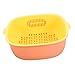 BESPORTBLE 1pc Double Layer Drainer Basket Plastic Pallet Plastic Baskets Double-layer Basket Mixed Veggies Kitchen Strainer Space Saving Kitchen Tray Hamper Rice Household Pink Pp re-usable