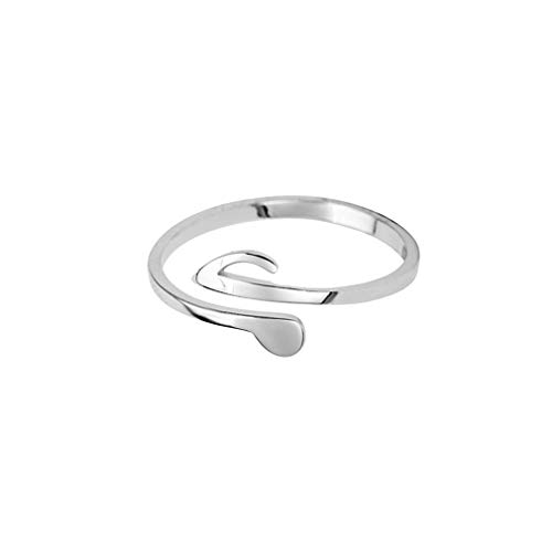 Ai.Moichien S925 Bague en Argent Sterling Bague Ouverte De Conception De Note De Musique Créative pour Femmes/Filles Cover