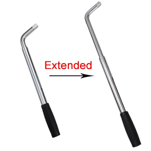 Image of 4 Way Lug Wrench 19 inch Lug Nut Wrench for Car Tire Iron Telescoping Wheel Lug Wrench Crv Lug Nut Remover Socket Wrenches 17mm 19mm 21mm 23mm Extended