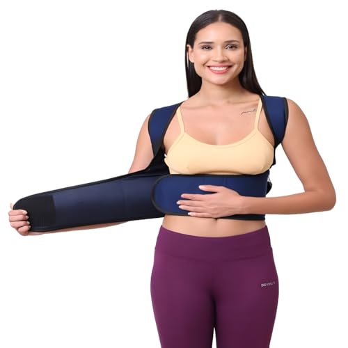 Image of ZEDAN Neoprene Posture Corrector Belt For Men & Women | Spine & Body Posture Correction | Helps in Back Pain, Back Straight & Shoulder Support | Upper & Lower Back Pain Relief | Universal Size - Blue