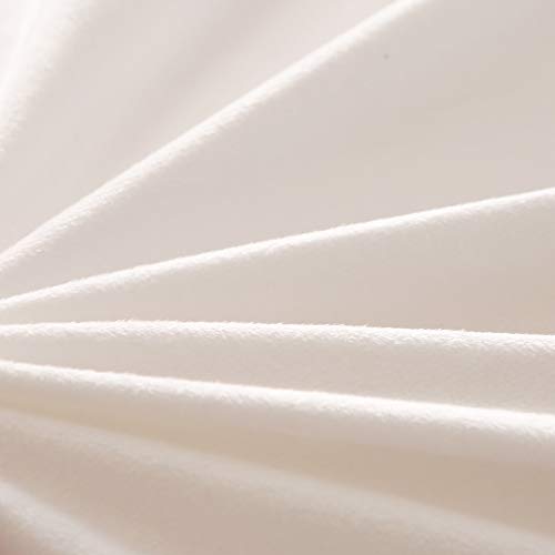 Uhamho Faux Fur Velvet Fluffy Bedding Duvet Cover Set Down Comforter Quilt Cover With Pillow Shams, Ultra Soft Warm And Durable (White, Queen) #TOP4