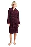 C&A Damen Bademantel Polyester Unifarben Nicht wasserfest bordeaux M