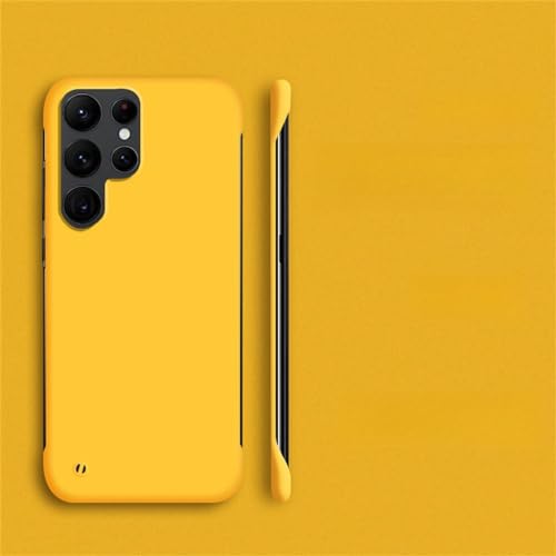 Protection Samsung S22 haut de gamme fine mate au fini jaune élégant