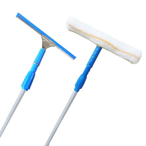 Kit nettoyage vitres extérieures avec perche télescopique de 4,5 m